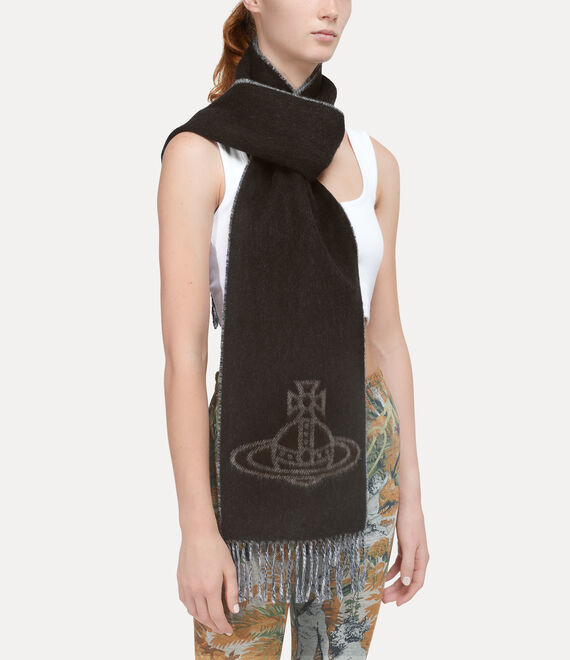 Vivienne Westwood Double Logo Scarf Off White | 278436PQE