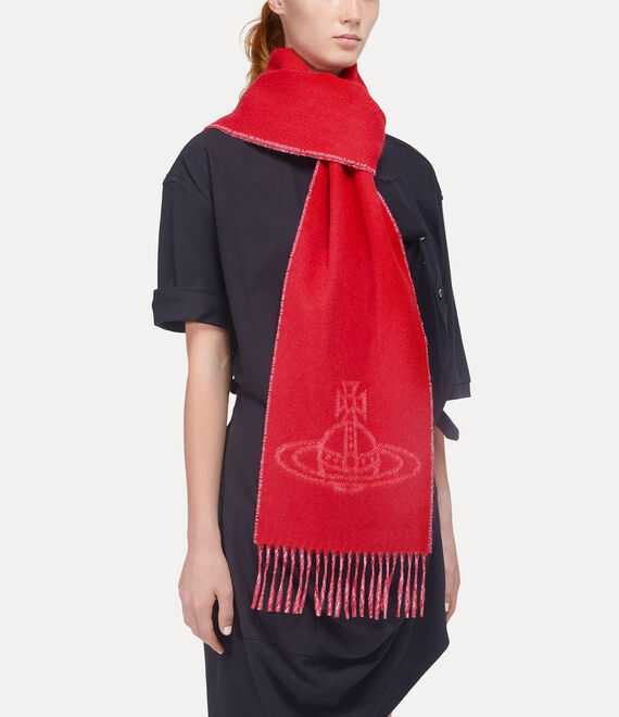 Vivienne Westwood Double Logo Scarf Off White | 036251APM