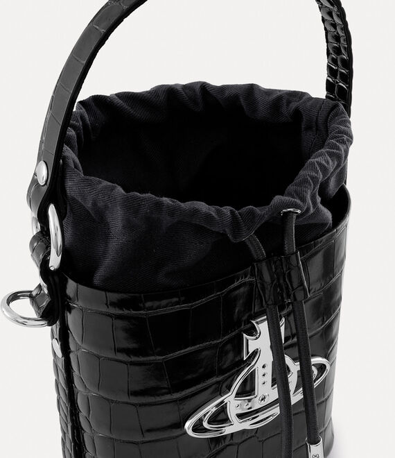 Vivienne Westwood Drawstring Bucket Black | 501634HMC