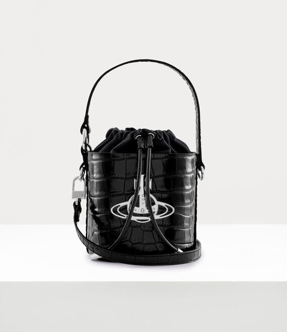 Vivienne Westwood Drawstring Bucket Black | 501634HMC