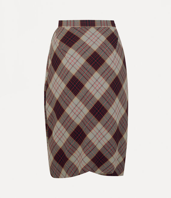 Vivienne Westwood Drunken Drape Skirt Red Check | 652841CAS