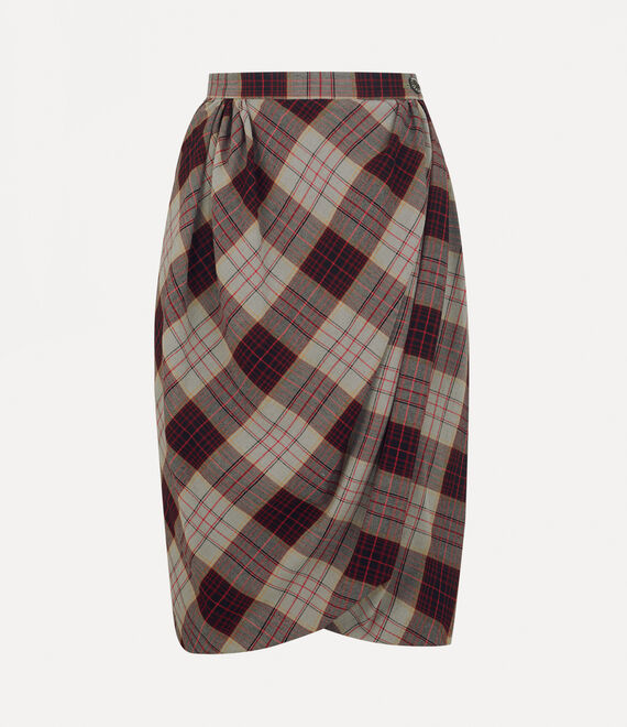 Vivienne Westwood Drunken Drape Skirt Red Check | 652841CAS