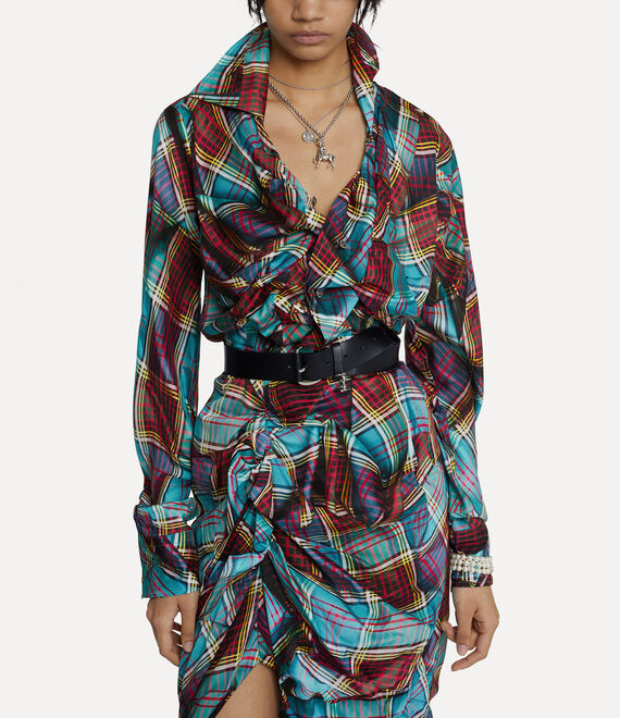 Vivienne Westwood Drunken Shirt Multi Tartan | 238597FPK