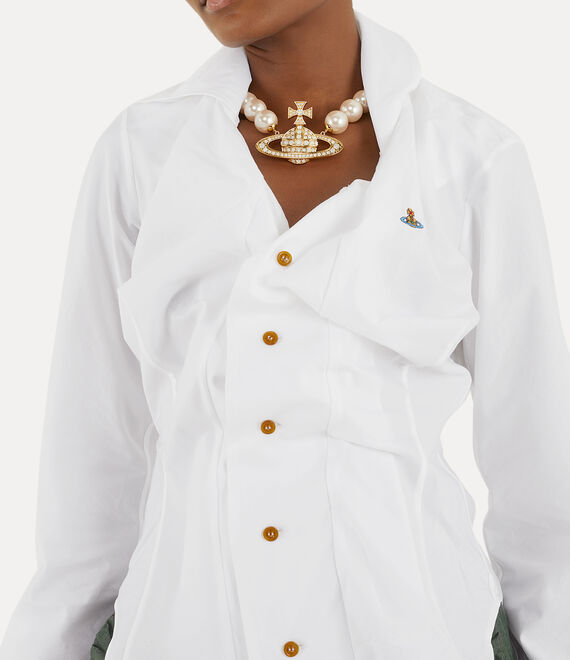 Vivienne Westwood Drunken Shirt White | 718504TWQ