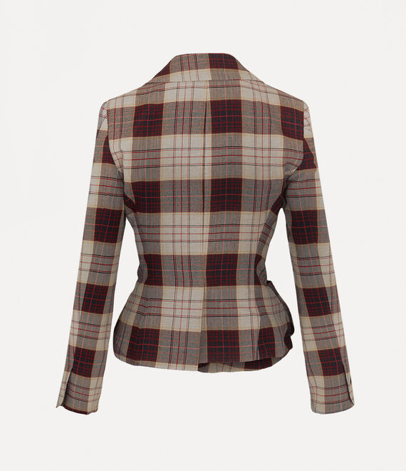 Vivienne Westwood Drunken Tailored Jacket Red Check | 152680NLV