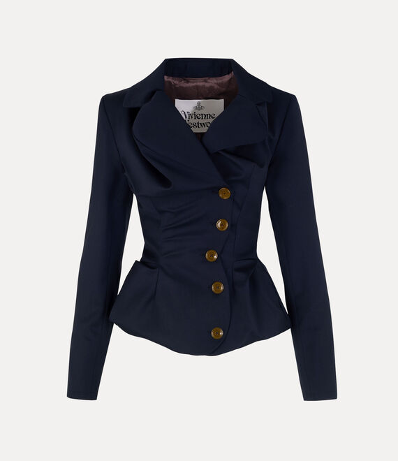 Vivienne Westwood Drunken Tailored Jacket Navy | 026391HSL