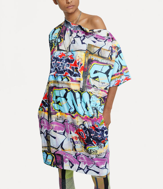 Vivienne Westwood Drunken T-shirt Dress Graffiti | 928506PQM