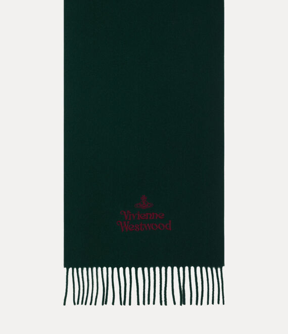 Vivienne Westwood Embroidered Scarf Dark Green | 938154ZSI