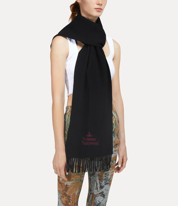 Vivienne Westwood Embroidered Scarf Dark Green | 648150CPU