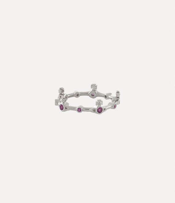 Vivienne Westwood Felicia Ring Platinum / Dark Wine Cz | 139207USE