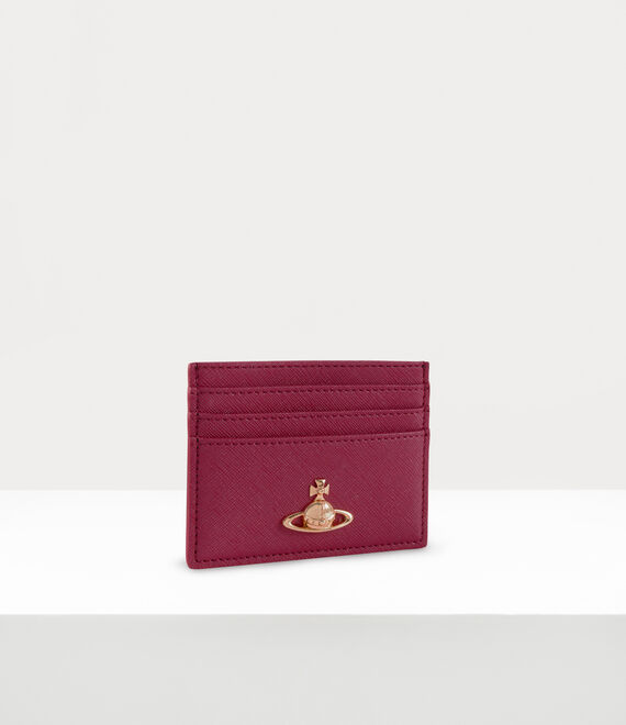 Vivienne Westwood Flat Card Holder Red 3d Orb | 593042GMR