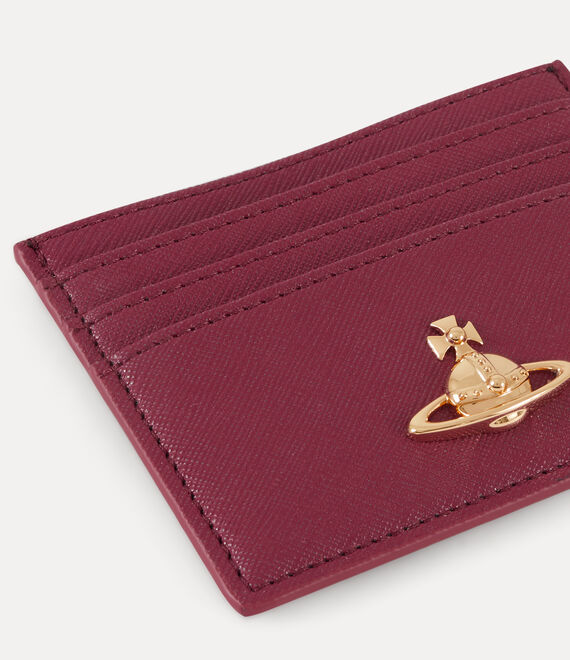 Vivienne Westwood Flat Card Holder Red 3d Orb | 593042GMR