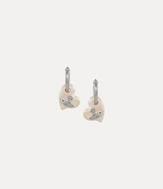 Vivienne Westwood Florentia Earrings Platinum / Creamrose Pearl | 267801VOL