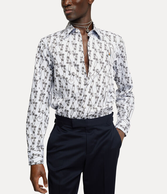 Vivienne Westwood Ghost Shirt Safety Pinstripe | 486523OLF