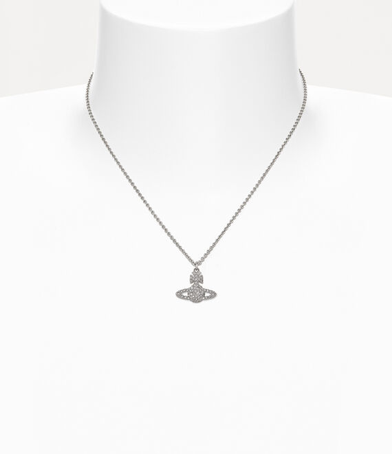 Vivienne Westwood Grace Bas Relief Pendant Necklace Platinum / Crystal Crystal | 201835GNO