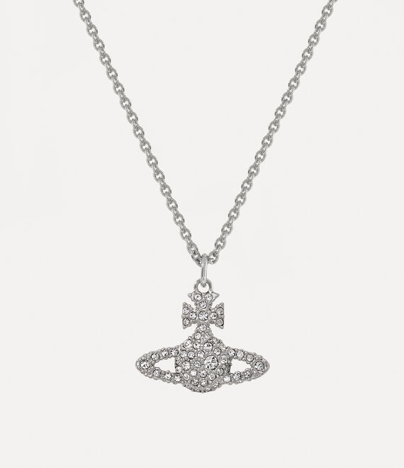 Vivienne Westwood Grace Bas Relief Pendant Necklace Platinum / Crystal Crystal | 201835GNO