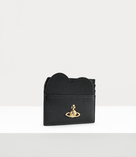 Vivienne Westwood Heart Card Holder Black 3d Orb | 461025XPA