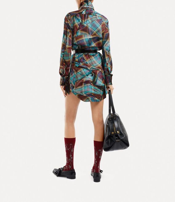 Vivienne Westwood Heart Shirt Dress Multi Tartan | 642891VSZ