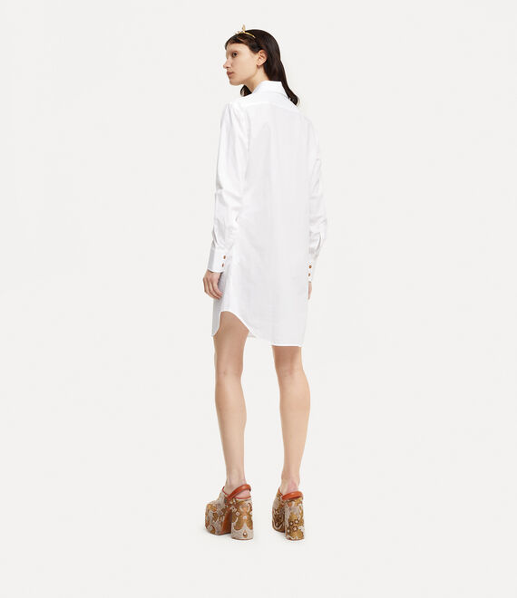 Vivienne Westwood Heart Shirt Dress White | 892156ZIK