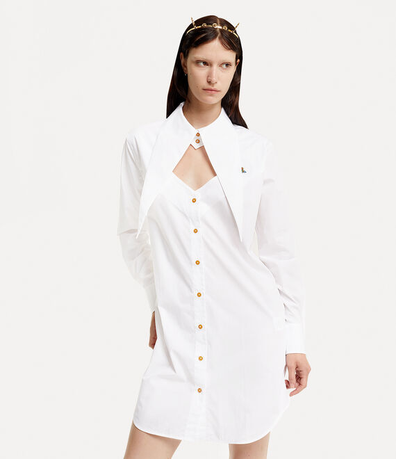 Vivienne Westwood Heart Shirt Dress White | 892156ZIK