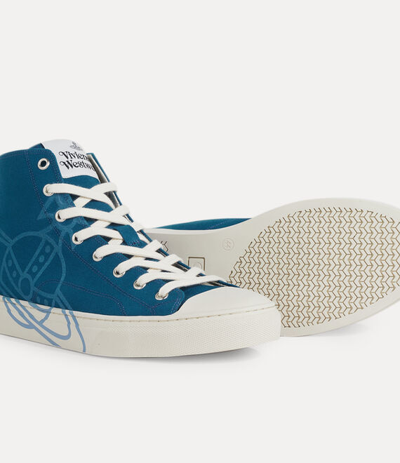 Vivienne Westwood High Top Canvas Plimsoll Petrol Blue | 483290BPM