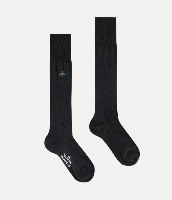 Vivienne Westwood High Uni Colour Sock Anthracite | 482593QJO