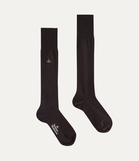 Vivienne Westwood High Uni Colour Sock Anthracite | 508713JVO