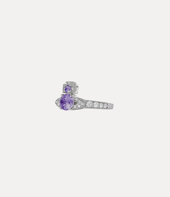 Vivienne Westwood Ismene Ring Platinum / Lavender, White Cz | 690528PUQ