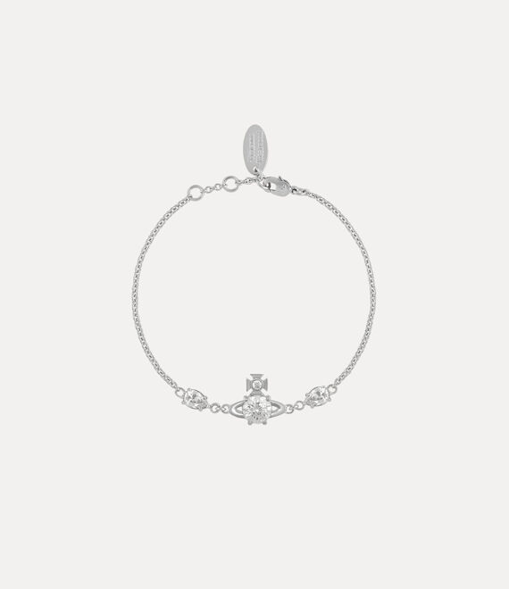 Vivienne Westwood Joaquina Bracelet Platinum / White Cz | 245196VFE