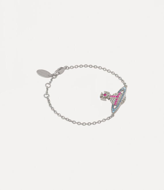 Vivienne Westwood Kika Bracelet Platinum / Crystal, Fuchsia, Indicolite Crystal | 807695IHY