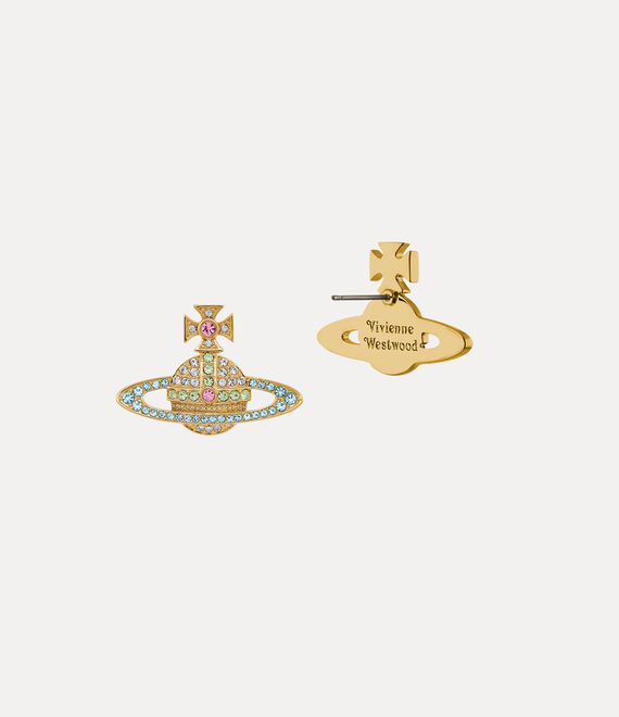 Vivienne Westwood Kika Earrings Gold/Crystal,Chrysolite,Aquamarine | 089263KJC