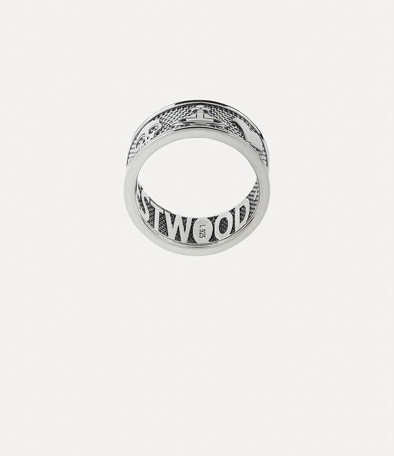 Vivienne Westwood Kingston Ring Oxidised Silver (925) | 496758SRV