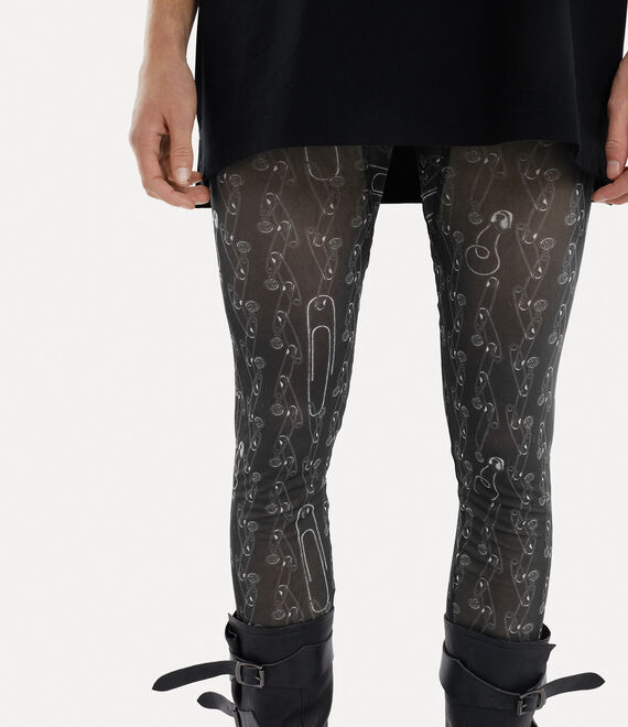 Vivienne Westwood Leggings Black Safety Pins | 467105SOW