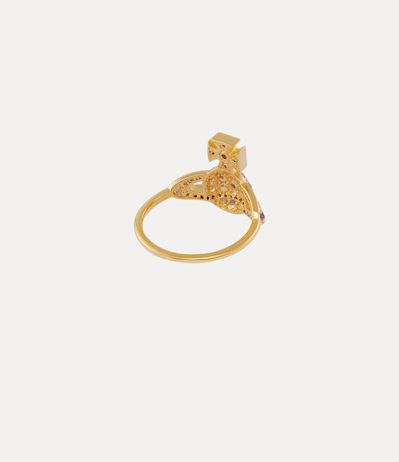 Vivienne Westwood Little Orb Ring Gold / Pink Cz | 704268JZT