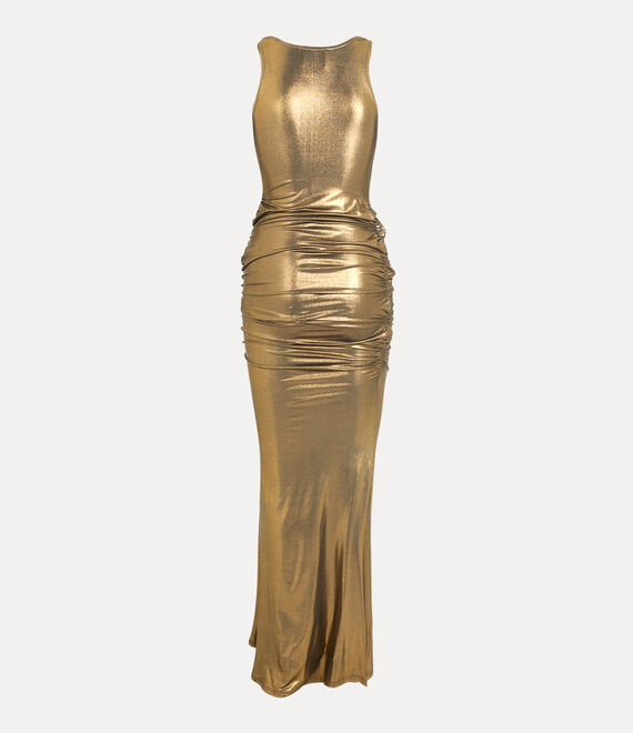 Vivienne Westwood Liz Jersey Dress Gold | 564037VNR