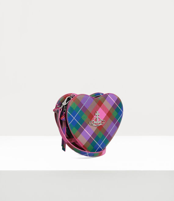 Vivienne Westwood Louise Heart Crossbody Bag Candy Tartan | 423601OUB