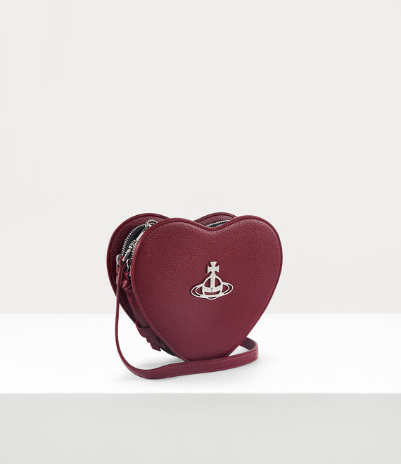 Vivienne Westwood Louise Heart Crossbody Bag Burgundy | 056274IKR