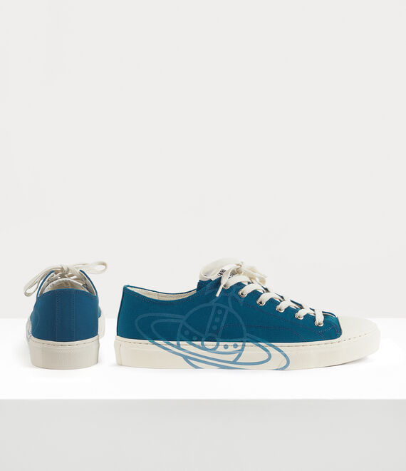 Vivienne Westwood Low Top Canvas Plimsoll Petrol Blue | 843709ODF