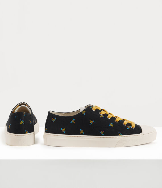 Vivienne Westwood Low Top Canvas Plimsoll Black/Baby Orbs | 602853UFE