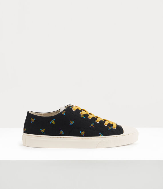 Vivienne Westwood Low Top Canvas Plimsoll Black/Baby Orbs | 602853UFE