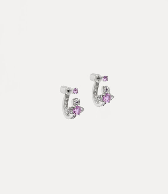 Vivienne Westwood Maitena Earrings Platinum / Pink, White Cz | 078462PEV