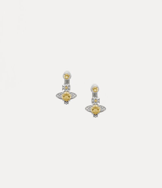 Vivienne Westwood Maitena Earrings Platinum / Brandy, White Cz | 715840JLH