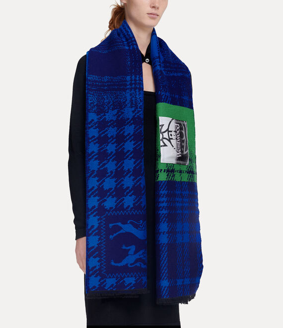 Vivienne Westwood Many Checks Stole Sage | 308549SCJ