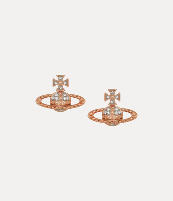 Vivienne Westwood Mayfair Bas Relief Earrings Pink Gold / Rhodium Crystal | 249167LGJ