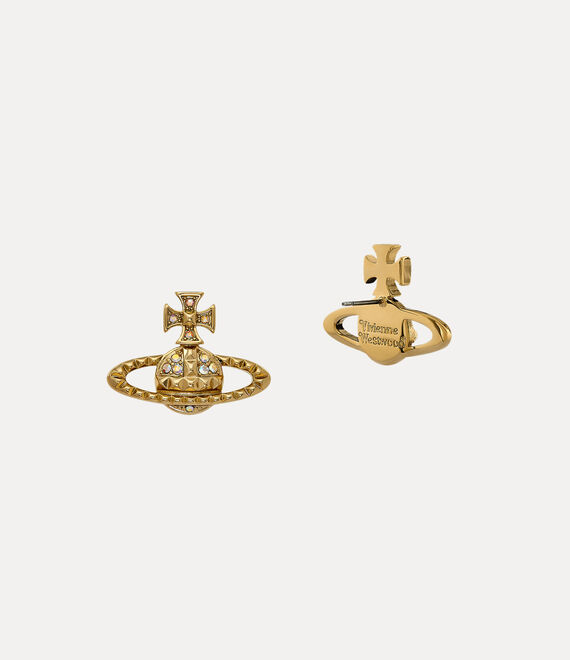 Vivienne Westwood Mayfair Bas Relief Earrings Gold Crystal Ab | 402918LEU