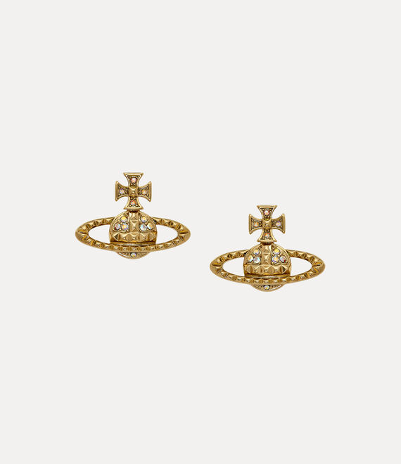 Vivienne Westwood Mayfair Bas Relief Earrings Gold Crystal Ab | 402918LEU