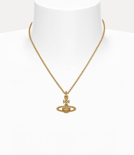 Vivienne Westwood Mayfair Bas Relief Pendant Necklace Gold Crystal Ab | 286401MKB