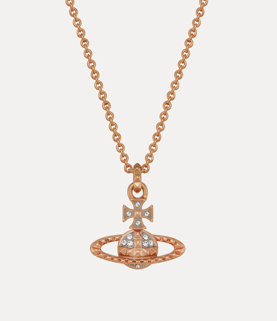 Vivienne Westwood Mayfair Bas Relief Pendant Necklace Pink Gold | 430982JPH