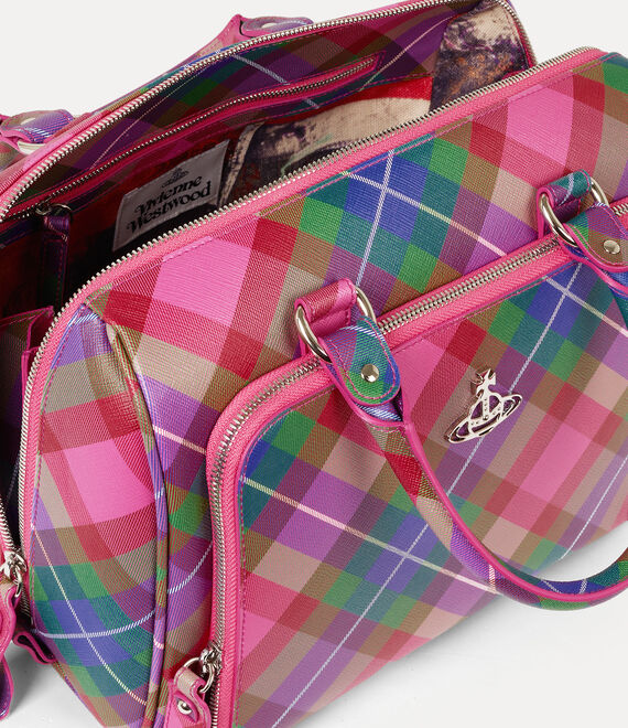 Vivienne Westwood Medium Chelsea Bowling Bag Candy Tartan | 084917LZU