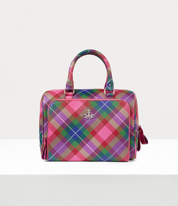 Vivienne Westwood Medium Chelsea Bowling Bag Candy Tartan | 084917LZU